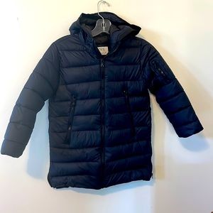 Kids navy light puffer parka jacket